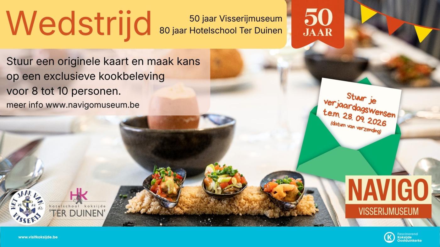 Win een culinaire beleving tussen visserijerfgoed’ verenigt gastronomisch vakmanschap en maritieme traditie.