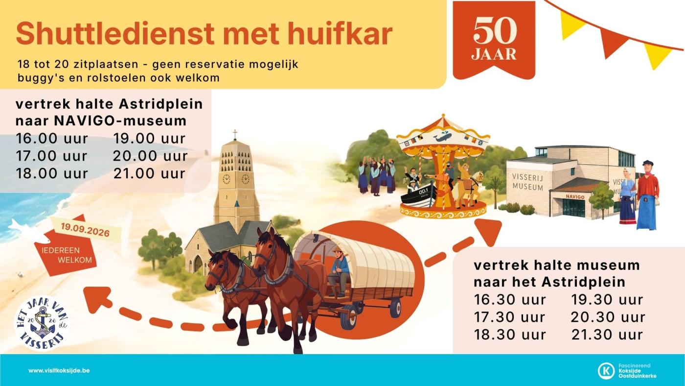 Shuttledienst met huifkar 